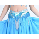 Ceinture de danse orientale perlée bleu ciel