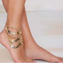 Bijou de pied de danse orientale épis dorés