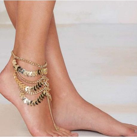 Bijou de pied de danse orientale épis dorés