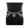 Ceinture de danse orientale métal argenté Médaillon Inca