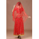 Costume de danse indienne adulte 2 pièces rouge et doré