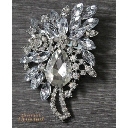 Broche fantaisie pas cher joli noeud de strass