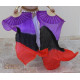 Paire de fan veil de danse orientale violet noir rouge