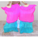 Paire de fan veil de danse orientale rose violet bleu