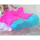 Paire de fan veil de danse orientale rose violet bleu