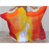 Fan veil en soie ourlés motif Flamme