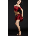 Ensemble pour cours de danse orientale rouge cerise