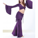 Tenue d'entraînement de danse orientale violette