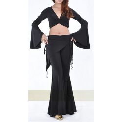 Tenue d'entraînement de danse orientale noire