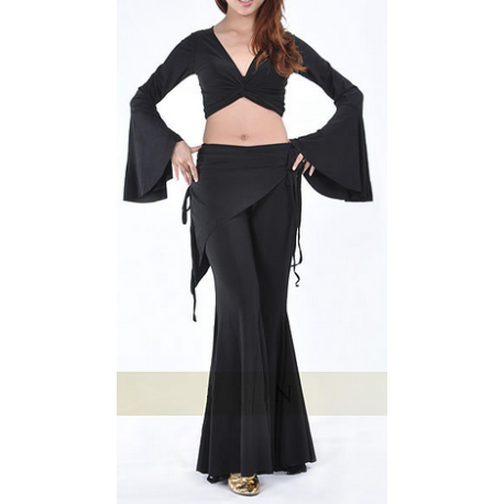 Tenue d'entraînement de danse orientale noire
