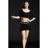 Tenue d'entrainement de danse orientale noire