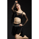Tenue de cours de danse orientale noire et strass