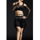 Tenue de cours de danse orientale noire et strass