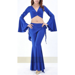 Tenue d'entraînement de danse orientale bleu roy