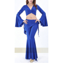 Tenue d'entraînement de danse orientale bleu roy