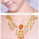 Collier oriental rouge et or