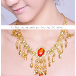 Collier oriental rouge et or