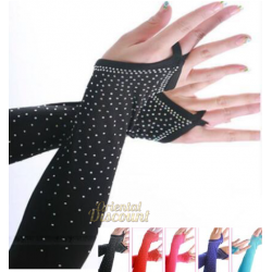 Gants de bras strass 