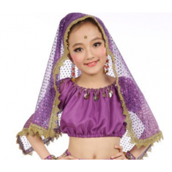 Brassière enfant de danse orientale violette