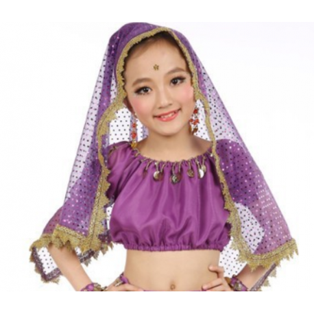 Brassière enfant de danse orientale violette