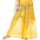 Jupe pétale de danse orientale à paillettes jaune