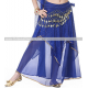 Jupe de danse orientale à pans et paillettes bleu roy