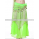 Jupe de danse orientale à pans et paillettes vert clair