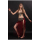 Costume tribal de danse orientale rouge