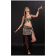 Costume tribal de danse orientale ton léopard