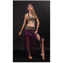 Costume tribal de danse orientale violet