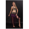Costume tribal de danse orientale violet