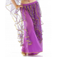 Jupe de danse orientale violette à froufrous brillants 