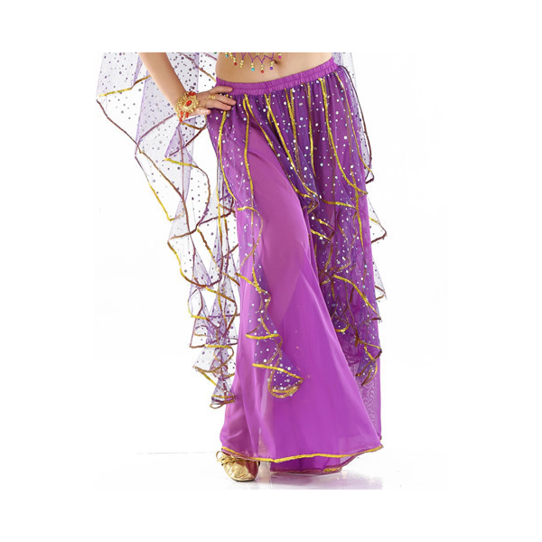 Jupe De Danse Orientale Baisdan En Satin Brillant - Pour Fille 5-12 Ans - Flamenco Et Danse Du Ventre