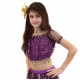 Haut enfant de danse orientale à paillettes violet foncé