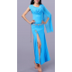 Robe de danse orientale turquoise femme