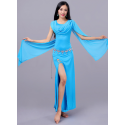 Robe de danse orientale turquoise femme