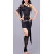Robe de de danse orientale asymétrique noire