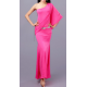Robe de danse orientale longue femme fuschia