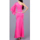 Robe de danse orientale longue femme fuschia