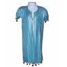 Robe Baladi enfant turquoise et argenté