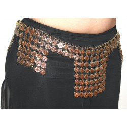 Ceinture de danse orientale égyptienne motif carré