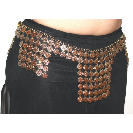 Ceinture de danse orientale égyptienne motif carré