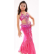 Costume de danse orientale enfant set perlé + jupe sirène