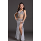 Costume de danse orientale enfant set perlé + jupe sirène