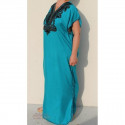 Djellaba femme sans manches broderie au cordon noir