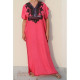 Djellaba femme sans manches broderie au cordon noir