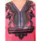 Djellaba femme sans manches broderie au cordon noir