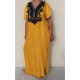 Djellaba femme sans manches broderie au cordon noir