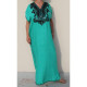 Djellaba femme sans manches broderie au cordon noir