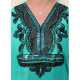 Djellaba femme sans manches broderie au cordon noir